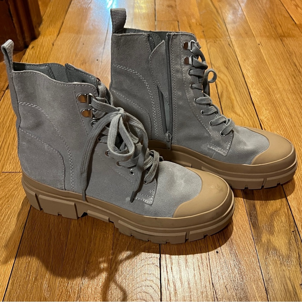 Combat Grey Boots